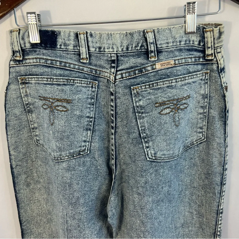 Vintage Sheplers Jeans High Waist Size 32 Womens Stone Wash Blue - Picture 5 of 5
